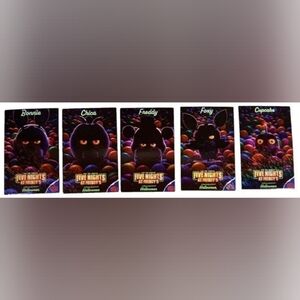 Complete Five Nights At Freddy's Card Set FNAF Dave & Busters Halloween 2023